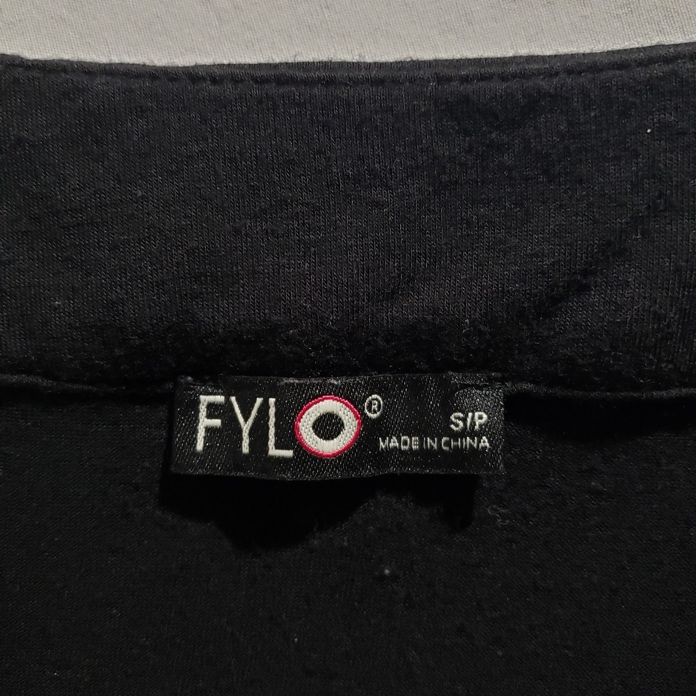 *Fylo* Embroidered black tank, small - Picture 7 of 7